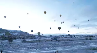 Kapadokya'da 18 Gün Aradan Sonra Sıcak Hava Balonları Havalandı