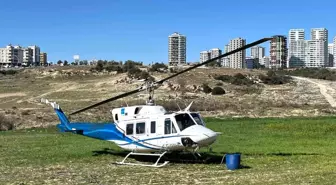 Mersin'de Boş Alana İnen Helikopter Şaşırttı