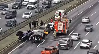 İstanbul TEM Otoyolu'nda Zincirleme Kaza: 2 Yaralı