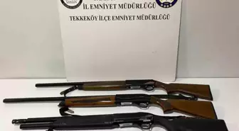 Samsun'da Tersanede 3 Ruhsatsız Tüfekle 3 Kişi Yakalandı