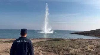 Bozcaada'da Deniz Mayını Kontrollü Olarak İmha Edildi