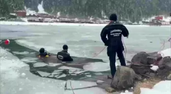 Uzungöl'de Jandarma Sualtı Arama Kurtarma Dalışı