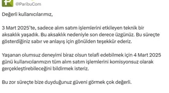 Paribu, Aksama Nedeniyle Bugün Komisyon Almayacak