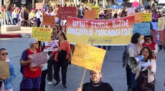 Antalya'da Kadına Yönelik Şiddete Dikkat Çeken Yürüyüş