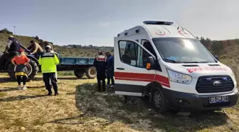 Kuşadası'nda Traktör Devrildi, Bir Çiftçi Yaralandı