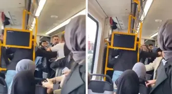 Bursa'da metroda kavga çıktı! O anlar kameralarda