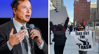 ABD'de işten çıkarılan çalışanlar Musk'ı protesto etti