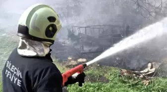 Bilecik'te Boş Arazide Yangın