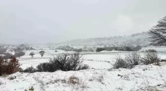 Manisa'nın Demirci İlçesinde Kar Yağışı Etkili Oldu