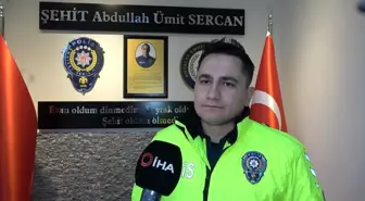 Öğretmene verdiği nasihatle içleri yakan polis memuru: 'Onun sayesinde eşime ve çocuğuma binlerce dua geldi'