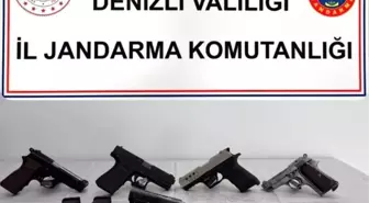 Denizli'de Jandarma Operasyonu: 5 Ruhsatsız Silah Ele Geçirildi