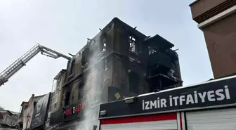 İzmir'de Tarihi Kemeraltı Çarşısı'nda Yangın Çıktı