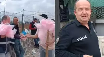 Nevruzda pamuk şeker dağıtan polisten bir mest eden hareket daha
