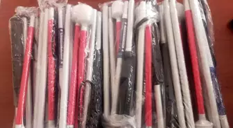 Aydın'da Hayırseverden Görme Engellilere Beyaz Baston Desteği