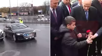 Mezarlığa çakarlı araçla getirildi! Bahçeli'nin yanına çağırdığı çocuk bakın kim çıktı