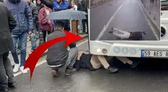 Seyir halindeki otobüsün önüne atladı! O anlar kamerada