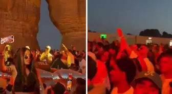 Suudi Arabistan'dan dikkat çeken parti görüntüleri! Yapıldığı yer de bir o kadar ilginç