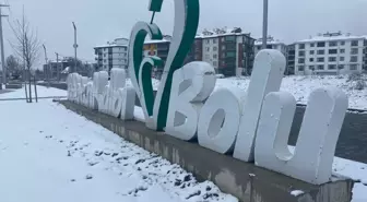Bolu nisan ayında beyaza büründü