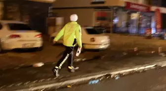 Aksaray'da Alkollü Sürücü Uygulama Noktasından Kaçmaya Çalıştı