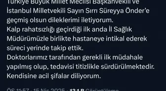 Vali Davut Gül'den Sırrı Süreyya Önder'e Geçmiş Olsun Mesajı