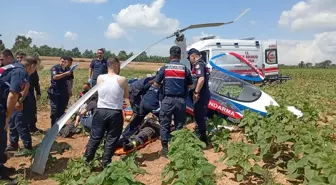 Adana'da Jandarma Cayrokopteri Sert İniş Yaptı