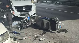 Motosikletli Kazadan Son Anda Kurtuldu