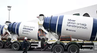 Kayseri'deki Beton Mikserlerinde Mizahi Sözler Dikkat Çekiyor