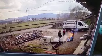 Bingöl'de Varil Patladı, Güvenlik Kamerası Kaydetti