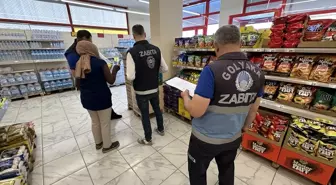 Düzce'de Zabıta Ekipleri Zincir Marketleri Denetledi