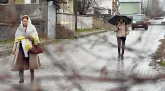 Kars'ın Sarıkamış İlçesinde Kar ve Sağanak Etkili Oldu