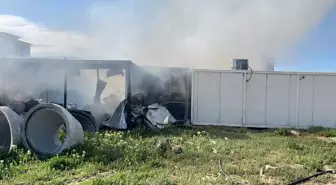 Kulu'daki İşçi Konteynerinde Yangın Çıktı