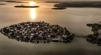 Gölyazı'da Gün Batımı Drone ile Görüntülendi