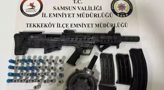 Tekkeköy'de Ruhsatsız Tüfek ve Mühimmat Ele Geçirildi