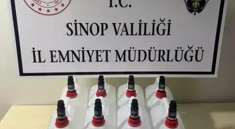 Sinop'ta Kaçak Alkol Operasyonu: 40 Litre Etil Alkol Ele Geçirildi