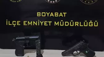Sinop'ta Ruhsatsız Tabancalarla Yakalanan 3 Zanlı Gözaltına Alındı