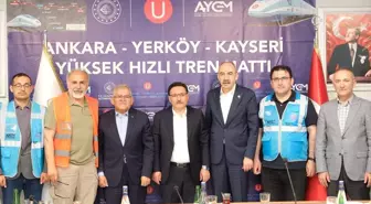 Vali Çiçek ile Başkan Büyükkılıç, hızlı tren şantiyesini inceledi