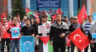 Yozgat Bozok Üniversitesi'nde Filistin ve Doğu Türkistan İçin Protesto Yürüyüşü Düzenlendi