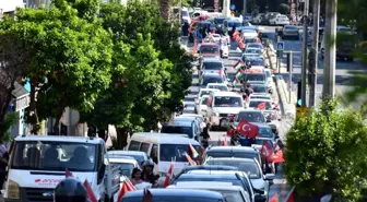 Aydın'da Filistin Destek Konvoyu ve Mitingi Düzenlendi