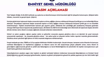 Emniyet Genel Müdürlüğü'nden Türk Tabipler Birliği'ne Yanıt