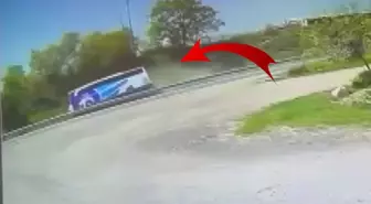 Ölümlü kaza kamerada, yolcu otobüsü düz yolda böyle devrildi