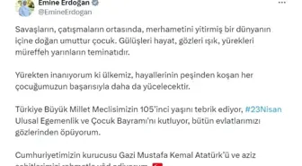 Emine Erdoğan'dan 23 Nisan Mesajı: 'Ülkemiz, Her Çocuğumuzun Başarısıyla Yücelecektir'