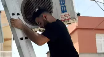 Adana'da Klima Montajı Sırasında Düşen Usta Yaralandı