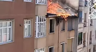 Gaziosmanpaşa'da 4 katlı binada yangın-1