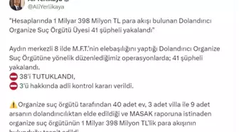 41 Şüpheli Dolandırıcı Çeteye Operasyon: 1.4 Milyar TL Para Akışı Tespit Edildi