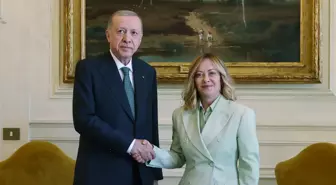 Cumhurbaşkanı Erdoğan ile İtalya Başbakanı Meloni Roma'da bir araya geldi