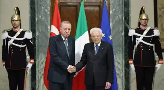 Cumhurbaşkanı Erdoğan, İtalyan mevkiraşı Mattarella ile bir araya geldi