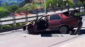 Tunceli'de Takla Atan Otomobilin Sürücüsü Yaralandı