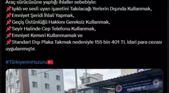 Geçiş Üstünlüğü İhlali Yapan Araç Tespit Edildi