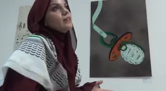 Erzurum'da Sanatçılardan Gazze'ye Tepki Sunan Eserler Sergilendi