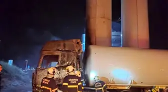 Kırklareli'nde LPG Tankerinde Yangın Çıktı